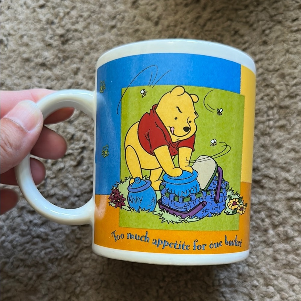 Vintage Winnie the Pooh Mug with Colorful Design